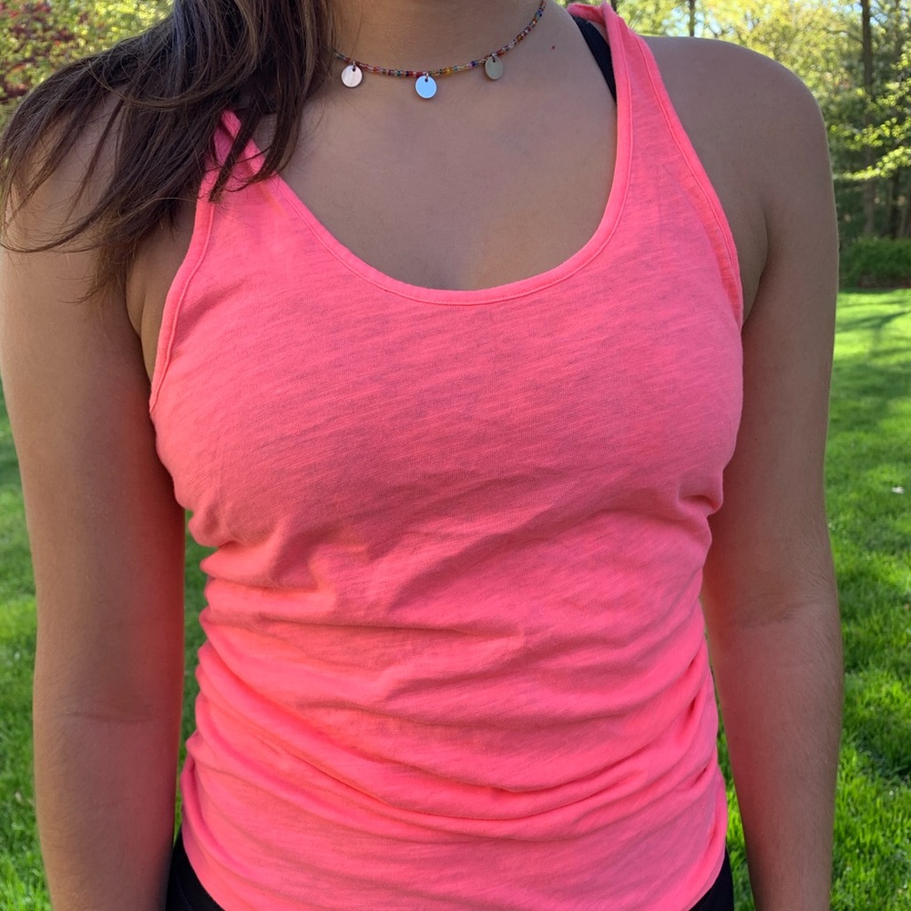 Neon Pink Razor Back Tank Top